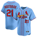 Johmsee St. Louis Cardinals #21 Lars Nootbaar Player Light Blue Home Limited Stitched Jerseys