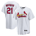 Johmsee St. Louis Cardinals #21 Lars Nootbaar Player White Home Game Stitched Jerseys