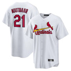 Johmsee St. Louis Cardinals #21 Lars Nootbaar Player White Home Game Stitched Jerseys