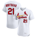 Johmsee St. Louis Cardinals #21 Lars Nootbaar Player White Home Limited Elite Stitched Jerseys