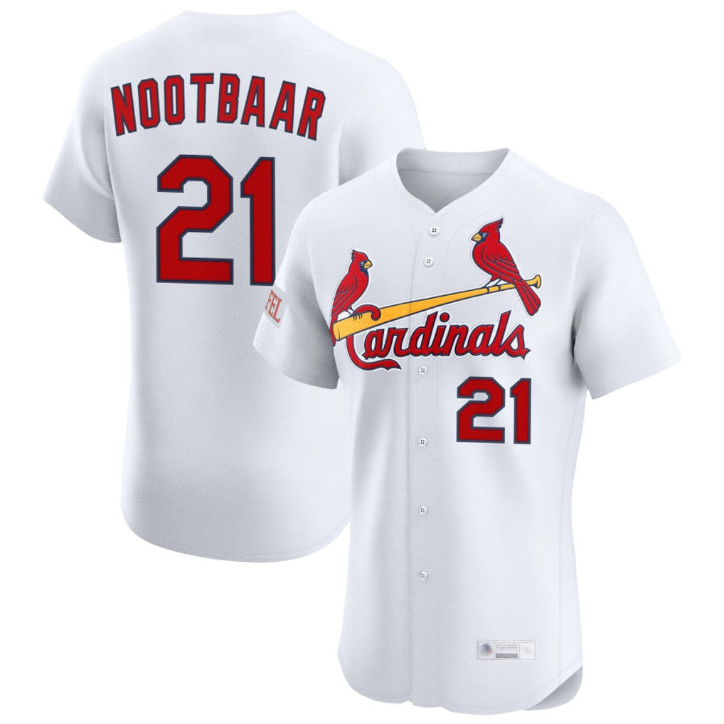 Johmsee St. Louis Cardinals #21 Lars Nootbaar Player White Home Limited Elite Stitched Jerseys