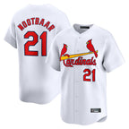 Johmsee St. Louis Cardinals #21 Lars Nootbaar Player White Home Limited Stitched Jerseys