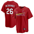 Johmsee St. Louis Cardinals #26 JJ Wetherholt Player Red Home Game Stitched Jerseys