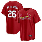 Johmsee St. Louis Cardinals #26 JJ Wetherholt Player Red Home Game Stitched Jerseys