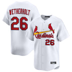 Johmsee St. Louis Cardinals #26 JJ Wetherholt Player White Home Limited Stitched Jerseys
