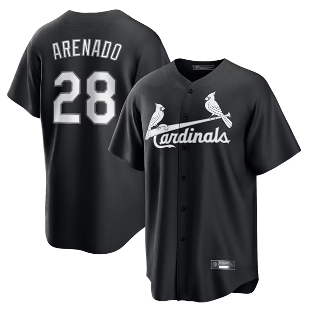 Johmsee St. Louis Cardinals #28 Nolan Arenado Player Black City Connect Home Limited Stitched Jerseys