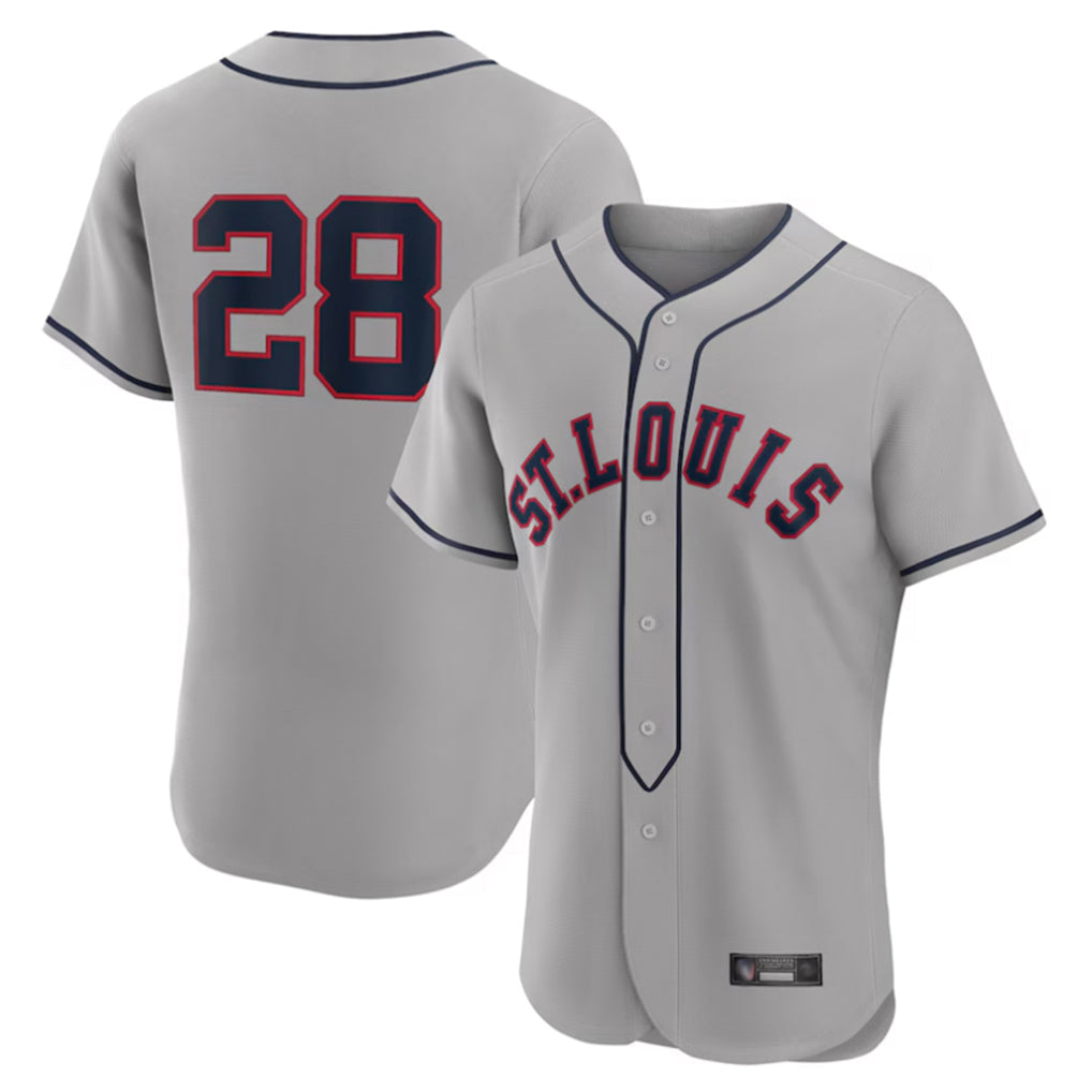 Johmsee St. Louis Cardinals #28 Nolan Arenado Player Gray Home Limited Elite Stitched Jerseys