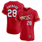Johmsee St. Louis Cardinals #28 Nolan Arenado Player Red City Connect Limited Elite Stitched Jerseys