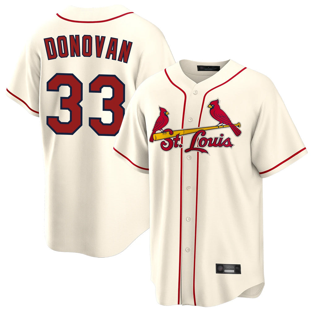 Johmsee St. Louis Cardinals #33 Brendan Donovan Player Cream Home Game Stitched Jerseys