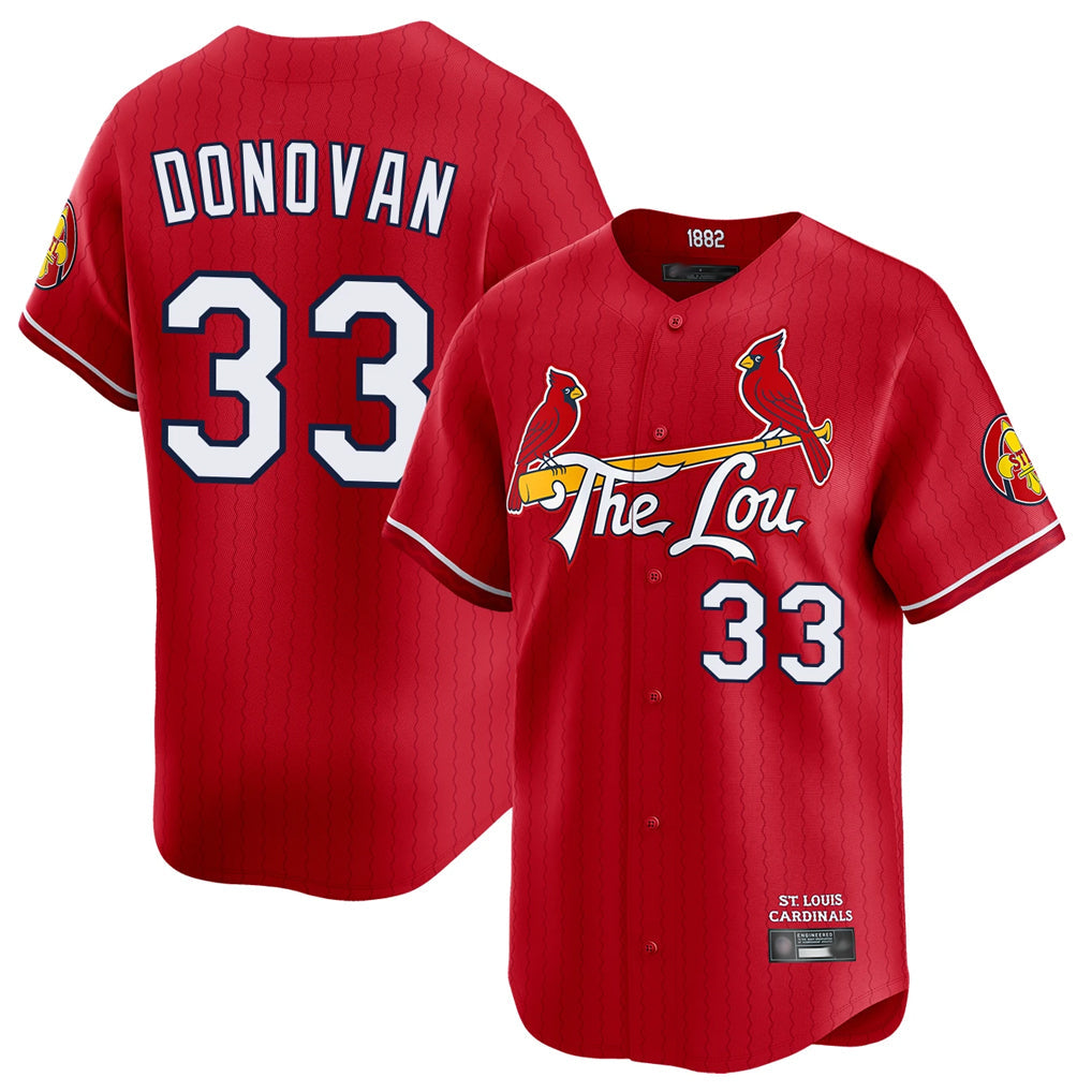 Johmsee St. Louis Cardinals #33 Brendan Donovan Player Red City Connect Limited Stitched Jerseys