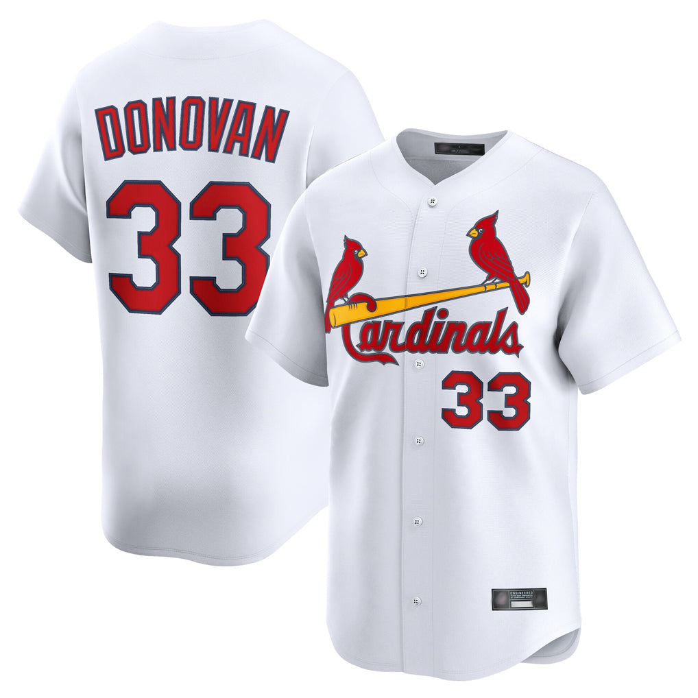 Johmsee St. Louis Cardinals #33 Brendan Donovan Player White Home Limited Stitched Jerseys