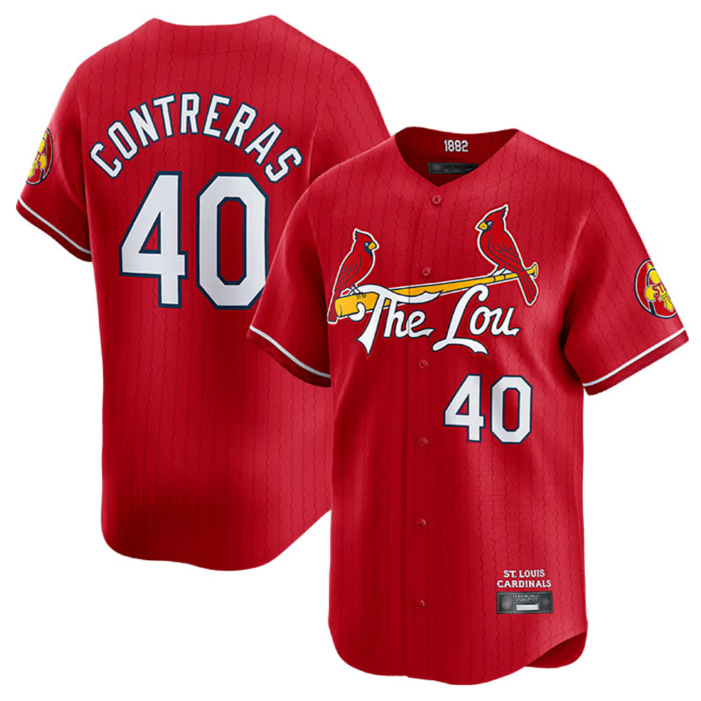 Johmsee St. Louis Cardinals #40 Willson Contreras Player Red City Connect Limited Stitched Jerseys