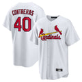 Johmsee St. Louis Cardinals #40 Willson Contreras Player White Home Game Stitched Jerseys
