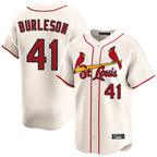 Johmsee St. Louis Cardinals #41 Alec Burlesona Player Cream Home Limited Stitched Jerseys