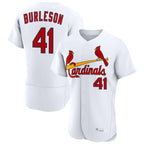Johmsee St. Louis Cardinals #41 Alec Burlesona Player White Home Limited Elite Stitched Jerseys