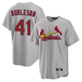 Johmsee St. Louis Cardinals #41 Alec Burlesona Player Gray Home Game Stitched Jerseys