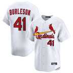 Johmsee St. Louis Cardinals #41 Alec Burlesona Player White Home Limited Stitched Jerseys