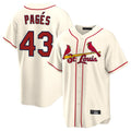 Johmsee St. Louis Cardinals #43 Pedro Pages Player Cream Home Game Stitched Jerseys