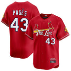 Johmsee St. Louis Cardinals #43 Pedro Pages Player Red City Connect Limited Stitched Jerseys