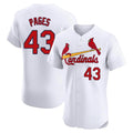 Johmsee St. Louis Cardinals #43 Pedro Pages Player White Home Limited Elite Stitched Jerseys