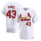 Johmsee St. Louis Cardinals #43 Pedro Pages Player White Home Limited Stitched Jerseys