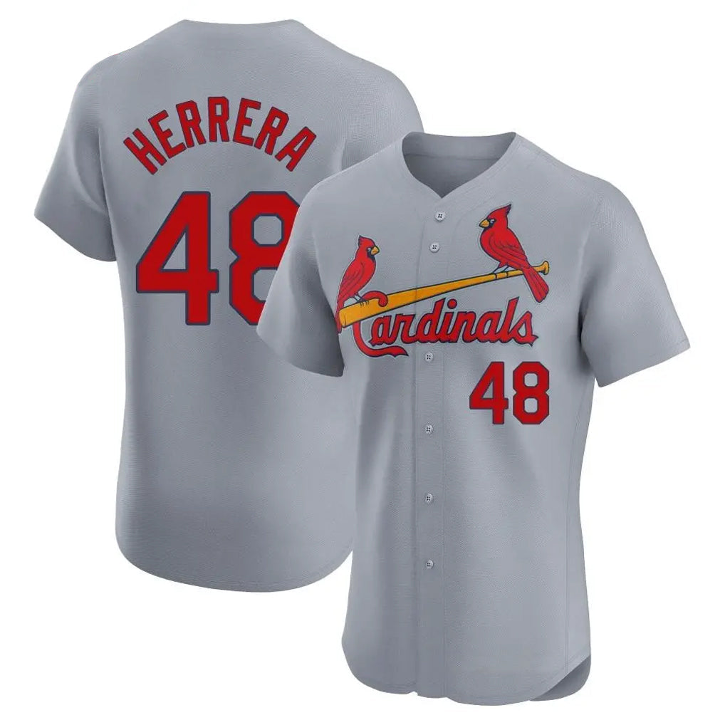 Johmsee St. Louis Cardinals #48 Ivan Herrera Player Gray Home Limited Elite Stitched Jerseys