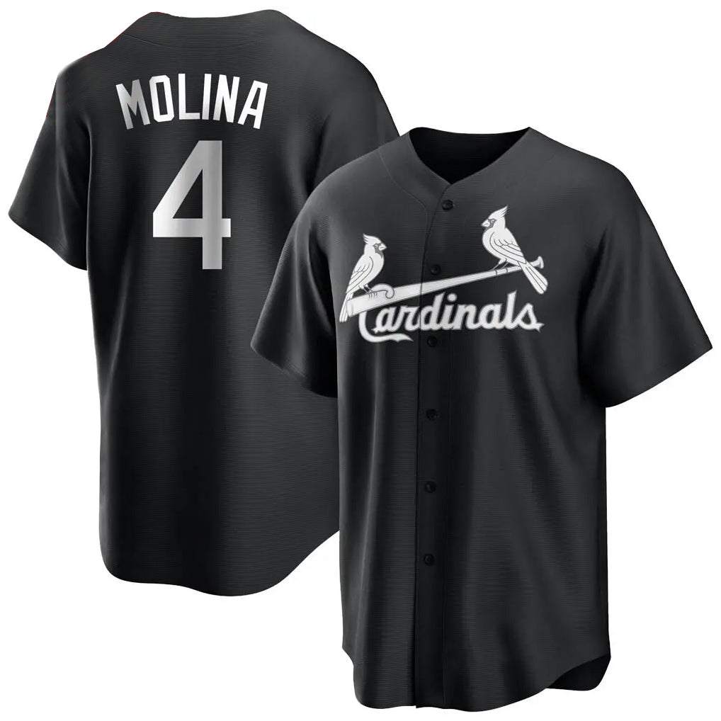 Johmsee St. Louis Cardinals #4 Yadier Molina Player Black City Connect Home Limited Stitched Jerseys
