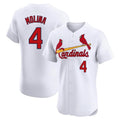 Johmsee St. Louis Cardinals #4 Yadier Molina Player White Home Limited Elite Stitched Jerseys
