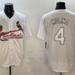 St. Louis Cardinals #4 Yadier Molina White Cool Base Stitched Baseball Jersey
