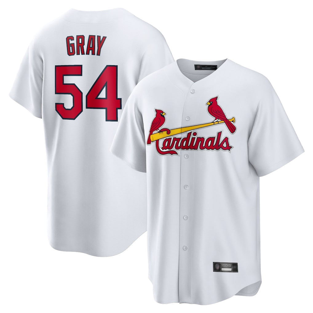 Johmsee St. Louis Cardinals #54 Sonny Gray Player White Home Game Stitched Jerseys