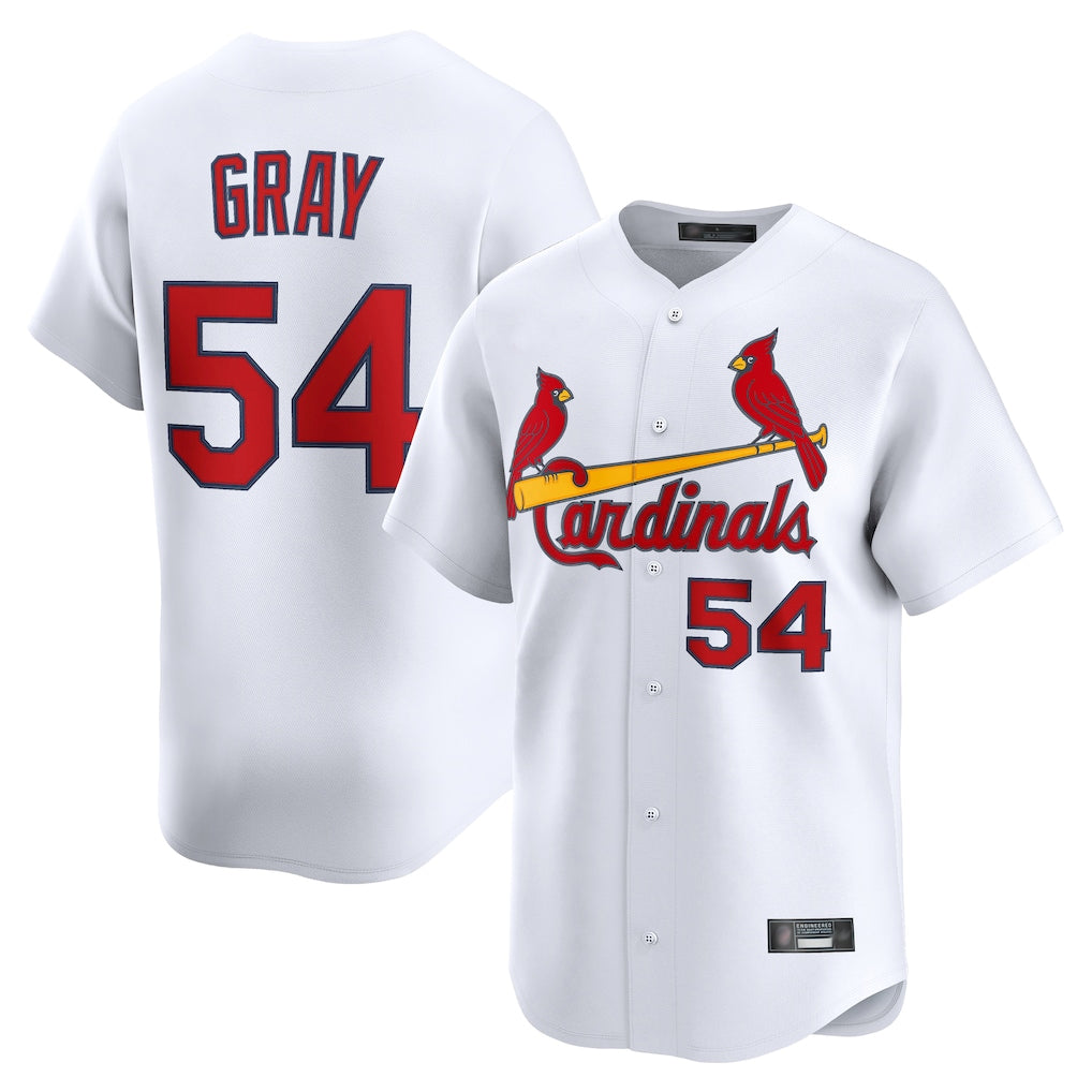 Johmsee St. Louis Cardinals #54 Sonny Gray Player White Home Limited Stitched Jerseys