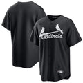 Johmsee St. Louis Cardinals Blank Player Black Cooperstown Collection Limited Stitched Jerseys
