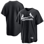 Johmsee St. Louis Cardinals Blank Player Black Cooperstown Collection Limited Stitched Jerseys