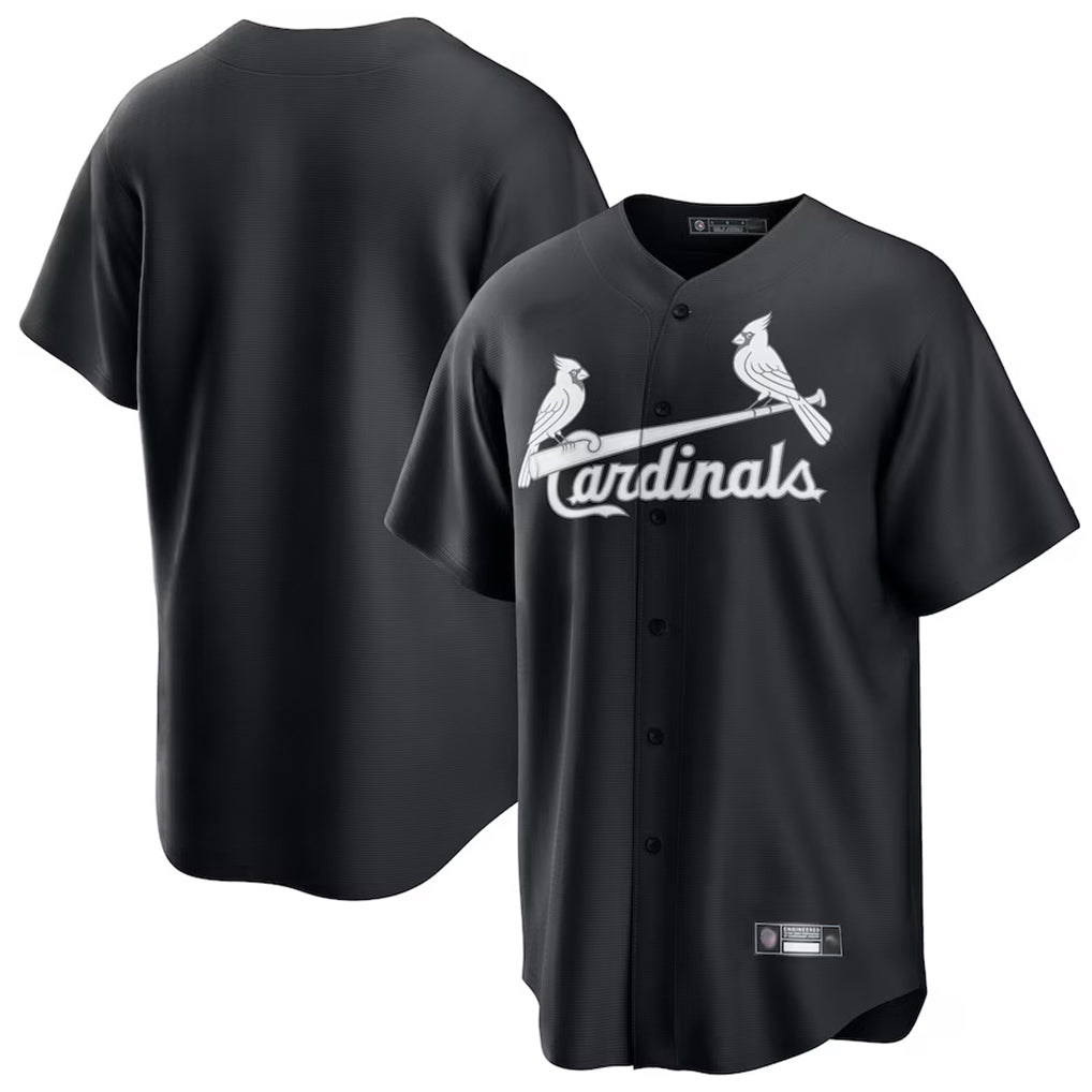 Johmsee St. Louis Cardinals Blank Player Black Cooperstown Collection Limited Stitched Jerseys