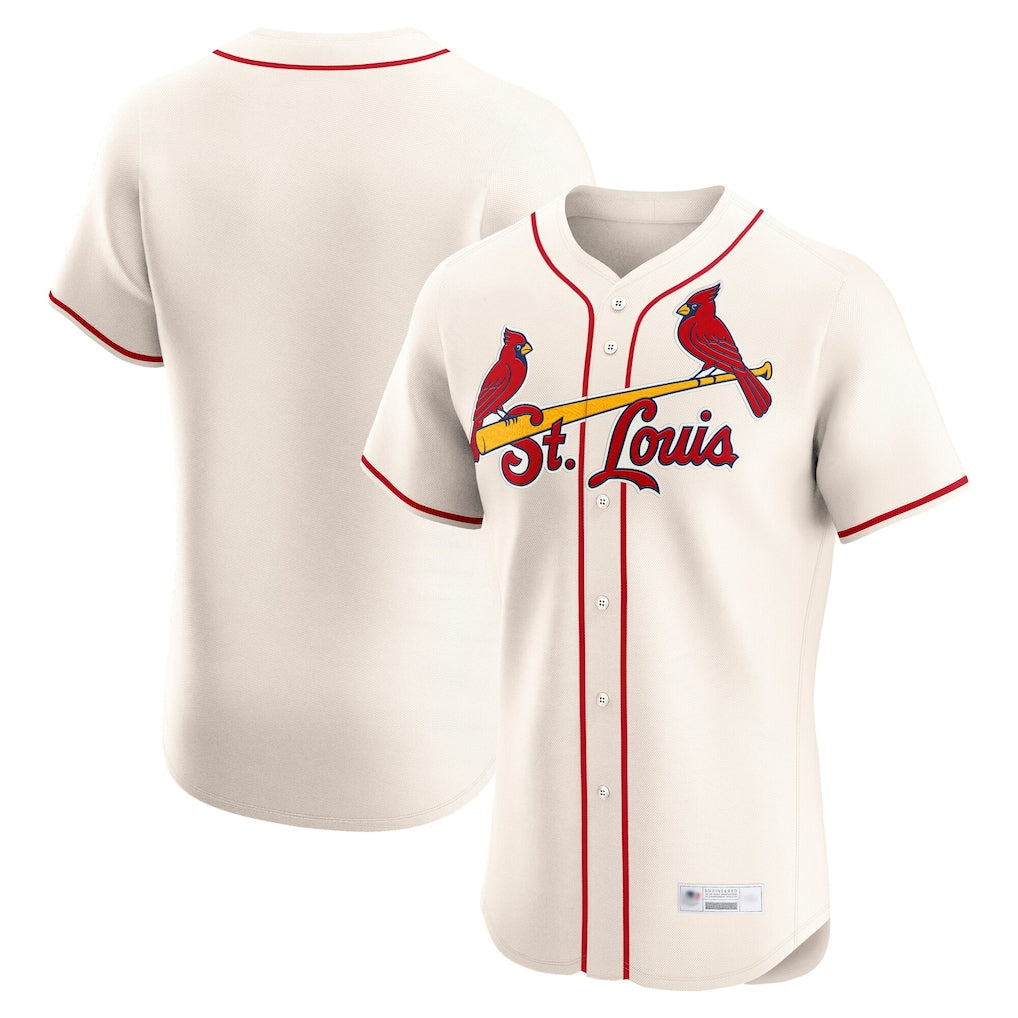 Johmsee St. Louis Cardinals Blank Player Cream Home Limited Elite Stitched Jerseys