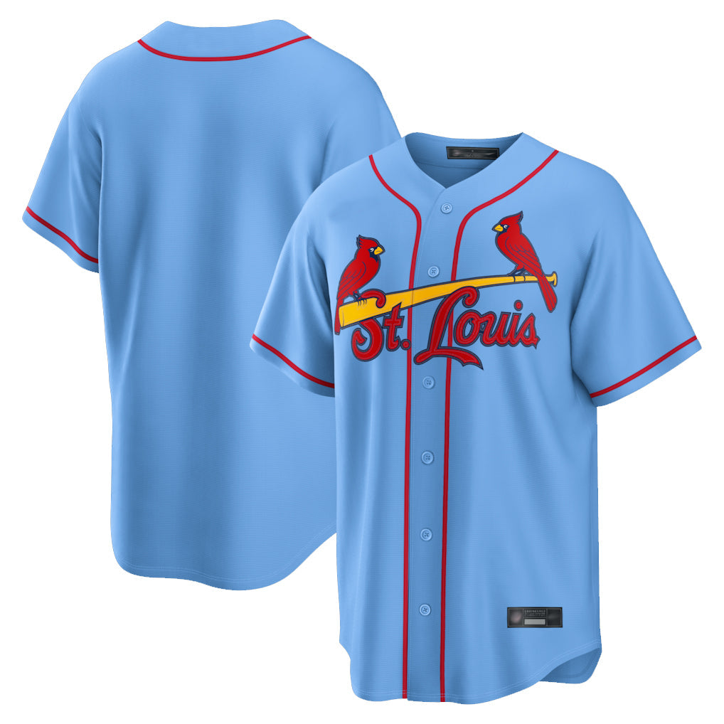 Johmsee St. Louis Cardinals Blank Player Light Blue Home Limited Game Stitched Jerseys