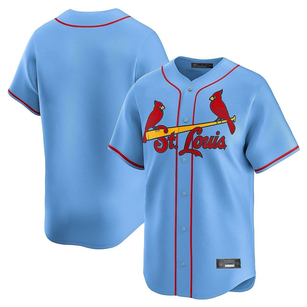 Johmsee St. Louis Cardinals Blank Player Light Blue Home Limited Stitched Jerseys
