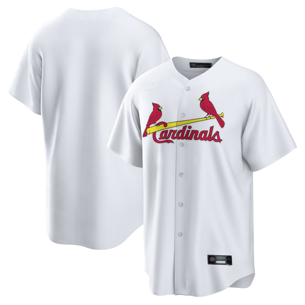 Johmsee St. Louis Cardinals Blank Player White Home Game Stitched Jerseys