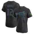 Johmsee T.Bay Rays #12 Wade Boggs Player Black City Connect Home Limited Elite Stitched Jerseys