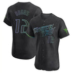 Johmsee T.Bay Rays #12 Wade Boggs Player Black City Connect Home Limited Elite Stitched Jerseys