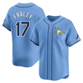 Johmsee T.Bay Rays #17 Jake Fraley Player Light Blue Home Limited Stitched Jerseys