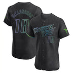 Johmsee T.Bay Rays #18 Shane McClanahan Player Black City Connect Home Limited Elite Stitched Jerseys