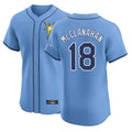 Johmsee T.Bay Rays #18 Shane McClanahan Player Light Blue Home Limited Stitched Jerseys