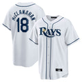Johmsee T.Bay Rays #18 Shane McClanahan Player White Home Game Stitched Jerseys