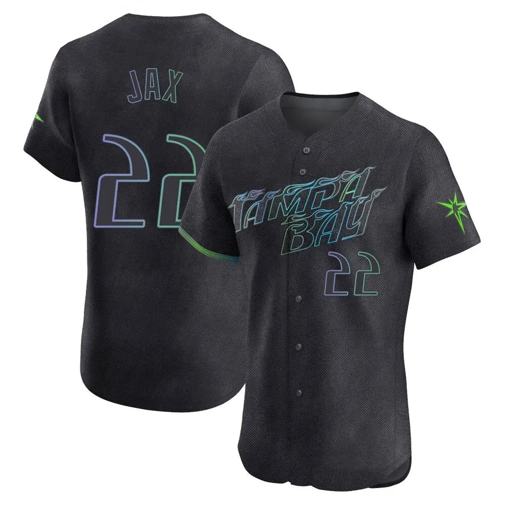 Johmsee T.Bay Rays #22 Griffin Jax Player Black City Connect Home Limited Elite Stitched Jerseys