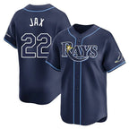 Johmsee T.Bay Rays #22 Griffin Jax Player Navy Home Limited Stitched Jerseys