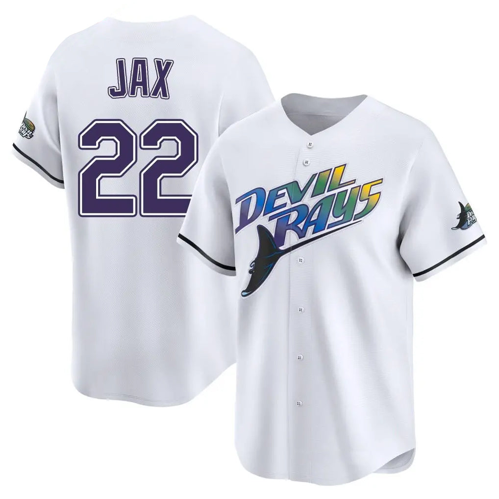 Johmsee T.Bay Rays #22 Griffin Jax Player White City Connect Home Stitched Jerseys