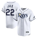 Johmsee T.Bay Rays #22 Griffin Jax Player White Home Limited Stitched Jerseys