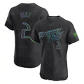 Johmsee T.Bay Rays #2 Yandy Diaz Player Black City Connect Home Limited Elite Stitched Jerseys