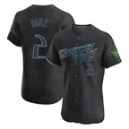 Johmsee T.Bay Rays #2 Yandy Diaz Player Black City Connect Home Limited Elite Stitched Jerseys
